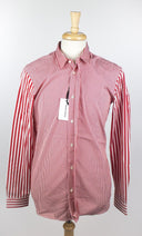 Red & White Stripes 100% Cotton Dress Shirt