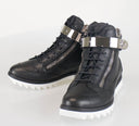 LONDON LINDOS VAGUE HI-TOP BLACK SNEAKERS