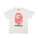 Bape Red Big Head Tee - White