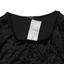 CRUSHED VELVET BLACK CROP TOP