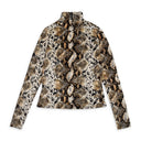 SNAKE TURTLENECK BROWN SWEATER