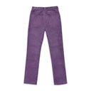 STRETCH CURDUROY PURPLE LACE-UP JEANS