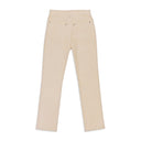 STRETCH CURDUROY OFF-WHITE LACE-UP JEANS
