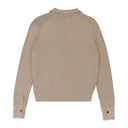 RIB DEEP POLO SAND SWEATER