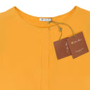 SCOOP NECK SHORT SLEEVE ORANGE BLOUSE