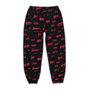 ALL OVER PRINT BLACK, RED JOGGER & SWEATPANTS