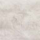 SQUARE MINI FAUX BUNNY WHITE CLUTCH