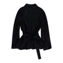 LOGO PRINT BASEBALL SS BLACK BLOUSE