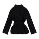 LOGO PRINT BASEBALL SS BLACK BLOUSE