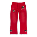 EXCLUSIVE PATCH FLARE RED SWEATPANTS