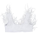 WHITE FEATHER BRALETTE