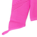 PINK BUBBLEGUM RIB KNIT MOCK SWEATER
