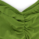 GREEN OFF SHOULDER SLINKY BLOUSE