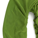 GREEN OFF SHOULDER SLINKY BLOUSE