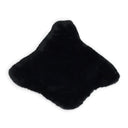 BLACK FAUX BUNNY FUR TUBE TOP