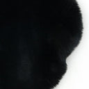 BLACK FAUX BUNNY FUR TUBE TOP