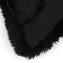 BLACK FAUX BUNNY FUR TUBE TOP