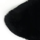 BLACK FAUX BUNNY FUR TUBE TOP