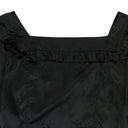 BLACK JACQUARD BUTTON BLOUSE