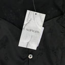 BLACK JACQUARD BUTTON BLOUSE