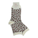 CREAM LEOPARD PATTERN CREW SOCKS
