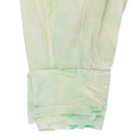 BLUE/WHITE PRINTED AND BLEACHED FLORAL BLOUSE