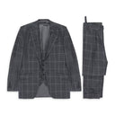 GREY PLAID THREE PIECE SUIT