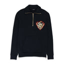 NAVY EMBROIDERED HOODIE