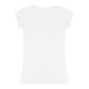 WHITE SHEER LONGLINE T-SHIRT