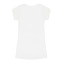 WHITE SHEER LONGLINE T-SHIRT
