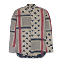 MULTI TUNIC AMERICAN FLAG BUTTON-DOWN SHIRT