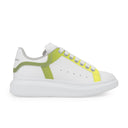 WHITE/GREEN CASUAL LEATHER SNEAKERS