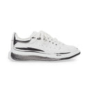 WHITE/BLACK CASUAL LEATHER SNEAKERS