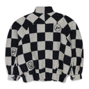 BLACK WOVEN BLOUSON BUTTON-DOWN SHIRT