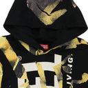 BLACK S-MAC-HOODED PAINTED HOODIE