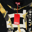 BLACK S-MAC-HOODED PAINTED HOODIE