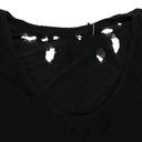 BLACK RIPPED T-SHIRT