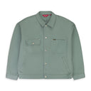 GREEN JACQUARD LOGO CHORE DENIM JACKET