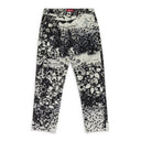 BLACK/WHITE FLOWER PRINT JEANS