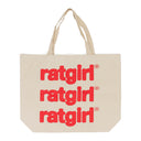NATURAL RATGIRL TOTE BAG