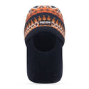ORANGE/BLACK BEANIE FACE MASK
