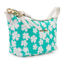 BLUE FLORAL PRINT SHOULDER BAG