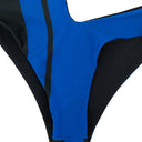 BLUE/BLACK ONE-PIECE SWIMSUIT