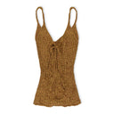 BROWN RIBBON TANK TOP