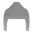LIGHT GREY OVERSIZE MESH HYBRID TURTLENECK SWEATER