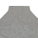 LIGHT GREY OVERSIZE MESH HYBRID TURTLENECK SWEATER