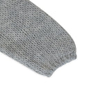 LIGHT GREY OVERSIZE MESH HYBRID TURTLENECK SWEATER