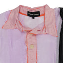 PURPLE PATCHED AND SLASHED LINING POLO SHIRT