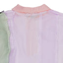 PURPLE PATCHED AND SLASHED LINING POLO SHIRT