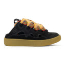 BLACK CURB MULES LOW TOP SNEAKERS